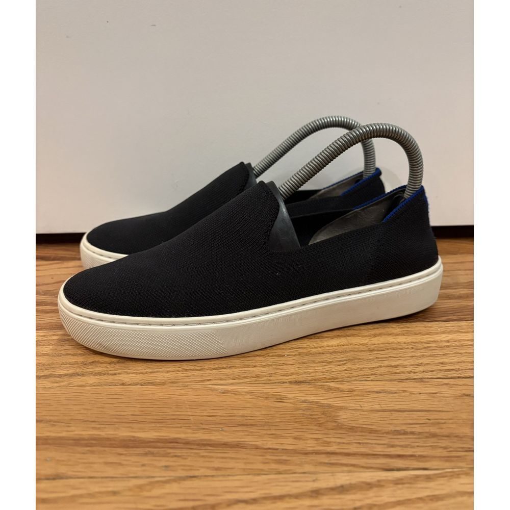 Rothy's Women's The Original Slip-On Black Knit Washable Sneakers Size 7 - Picture 2 of 7